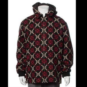 Authentic Gucci GG Jacquard Monogram Marco Diamond Wool Jacket